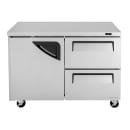 Turbo Air TUR-48SD-D2-N 48 1/4" W Undercounter Refrigerator w/ (2) Sections, (1) Door & (2) Drawers, 115v thumbnail 2