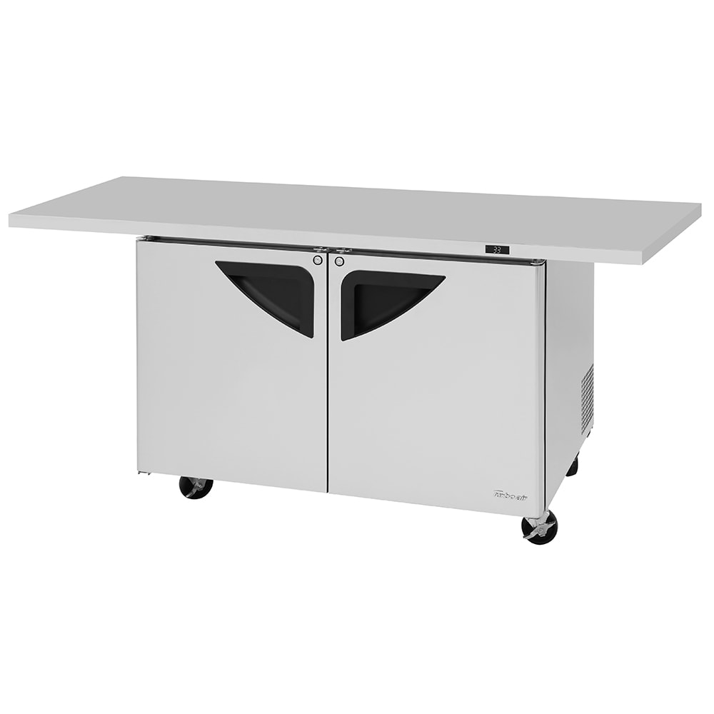 Turbo Air TUR-48SD-E-N 72 5/8" W Undercounter Refrigerator w/ (2) Sections & (2) Doors, 115v