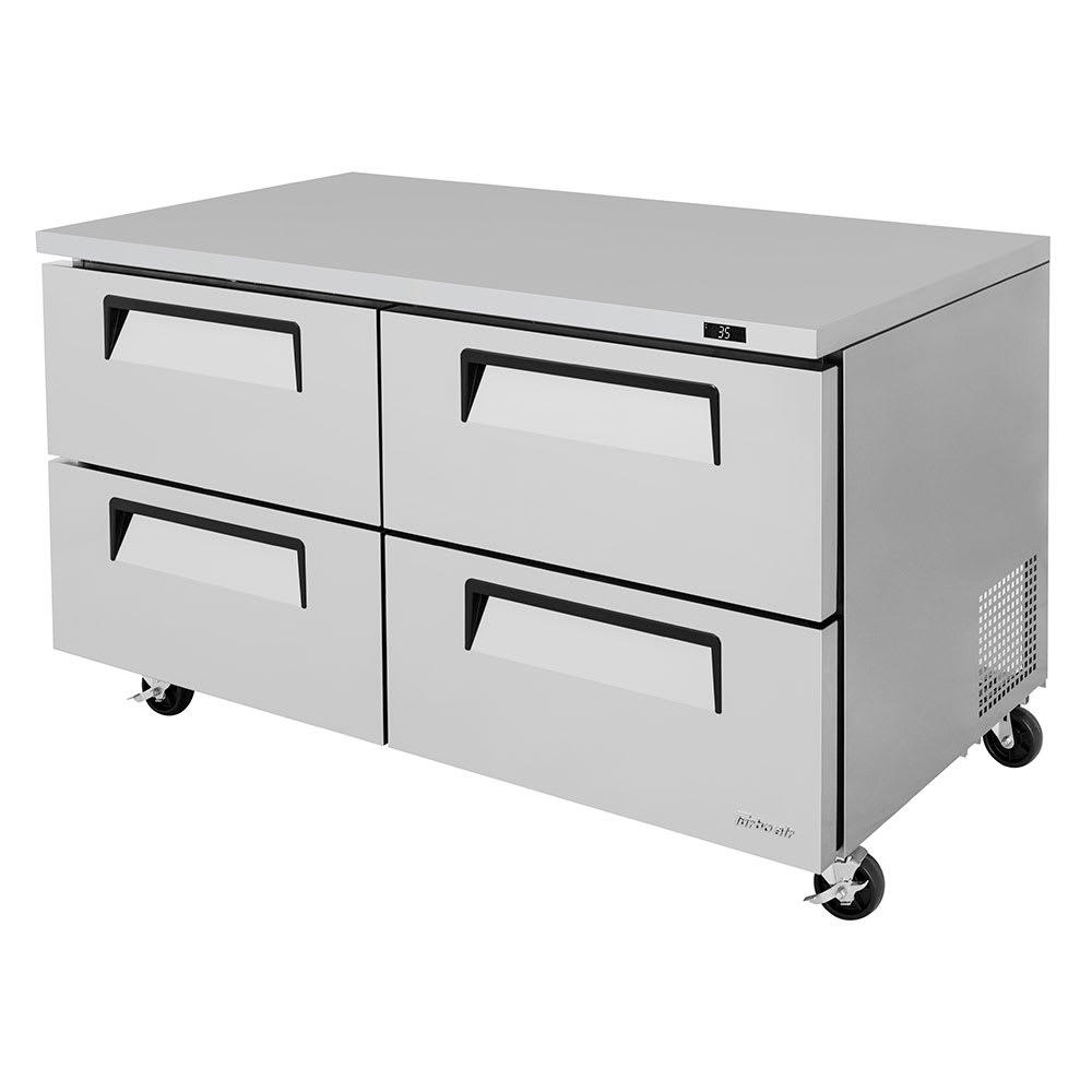 Turbo Air TUR-60SD-D4-N 60 1/4" W Undercounter Refrigerator w/ (2) Sections & (4) Drawers, 115v