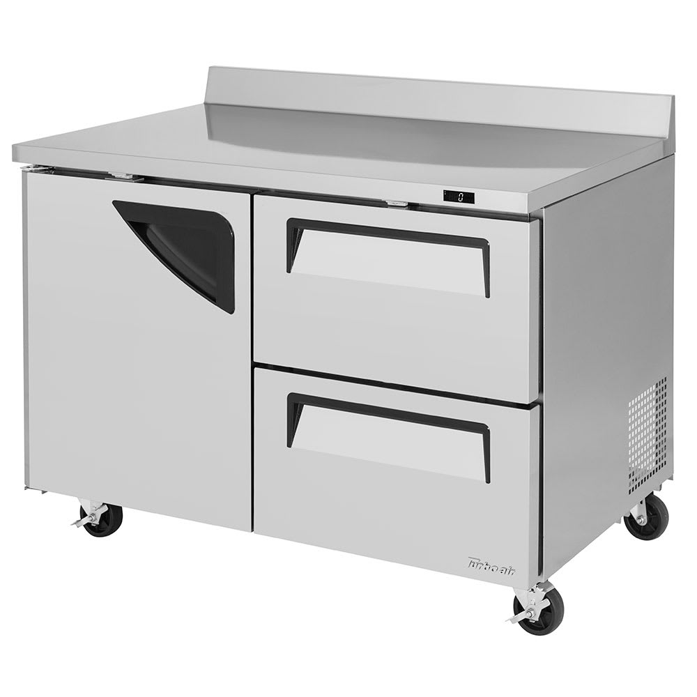 Turbo Air TWF-48SD-D2-N 48 1/4" W Worktop Freezer w/ (2) Sections, (1) Door & (2) Drawers, 115v