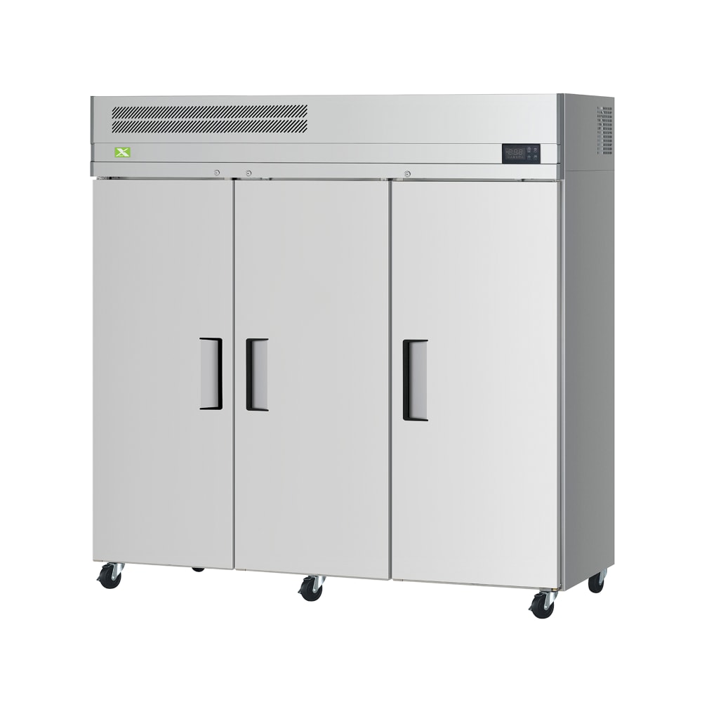 Refrigeration-X XR72-3-N6 77 3/4" X-Line Three Section Reach In Refrigerator, (3) Left/Right Hinge Solid Doors, 115v
