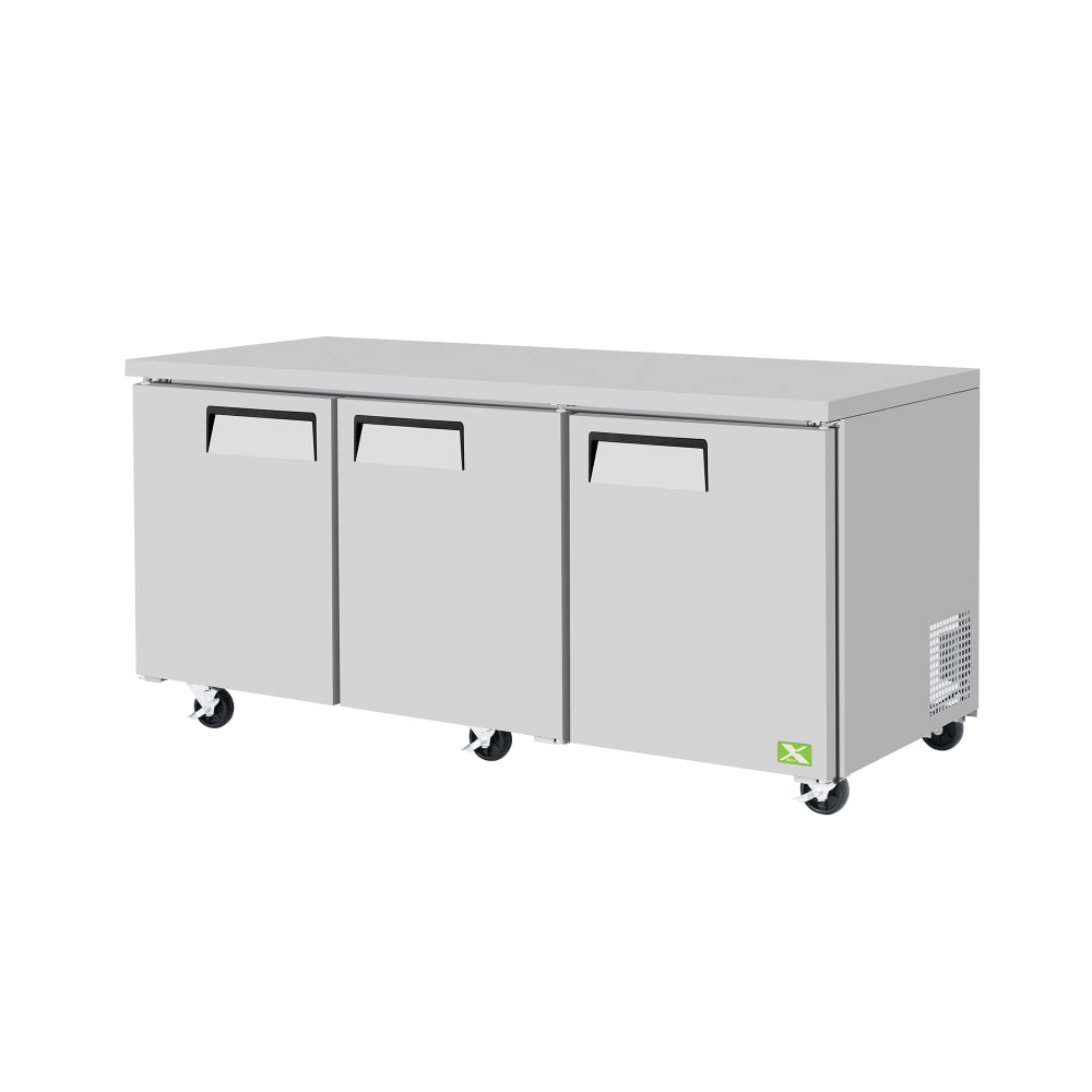 Refrigeration-X XUR-72-N 72 3/4" X-Line Undercounter Refrigerator w/ (3) Sections & (3) Doors, 115v