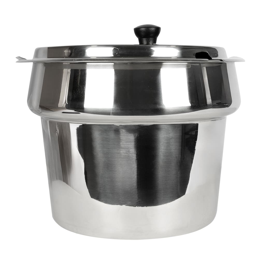 CookTek 302408 11 qt Induction Soup Tureen w/ Lid, Stainless Steel