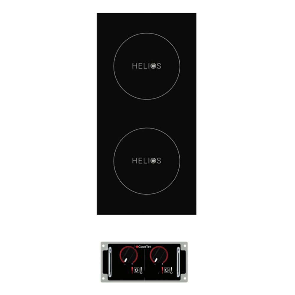CookTek HRD-9500-FB25-1 Helios Drop-In Induction Cooktop w/ (2) Burners, 200-240v/1ph