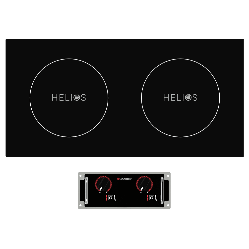 CookTek HRD-9500-SS35-1 Helios Countertop Commercial Induction Cooktop w/ 2 Burners, 200-240v