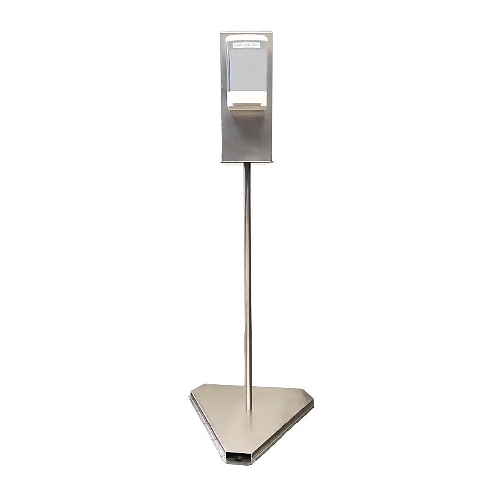 Antunes 7002182 Double Hand Sanitizer Stand - 18 1/2"W x 16 1/2"D x 48 1/3"H, Stainless Steel