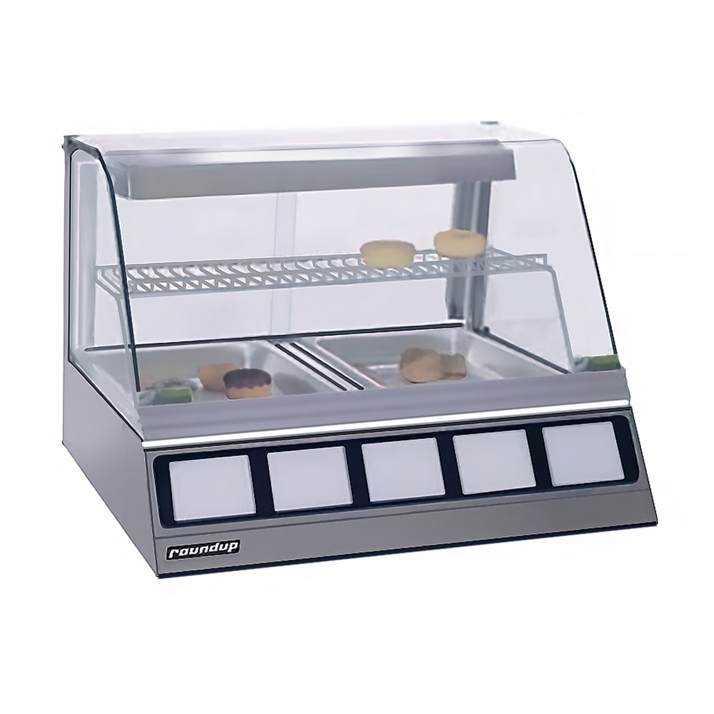 Antunes DCH-200 30 1/4" Full Service Countertop Heated Display Case  - (2) Shelves, 120v