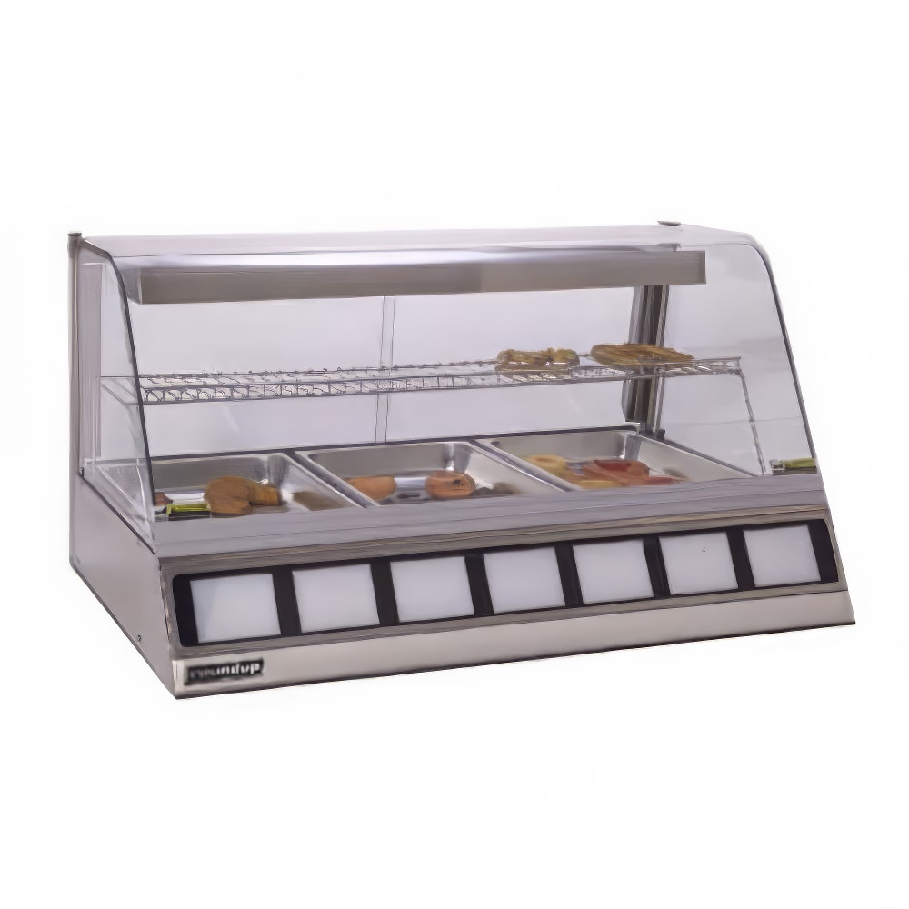 Antunes DCH-300 42 1/2" Full Service Countertop Heated Display Case  - (2) Shelves, 120v