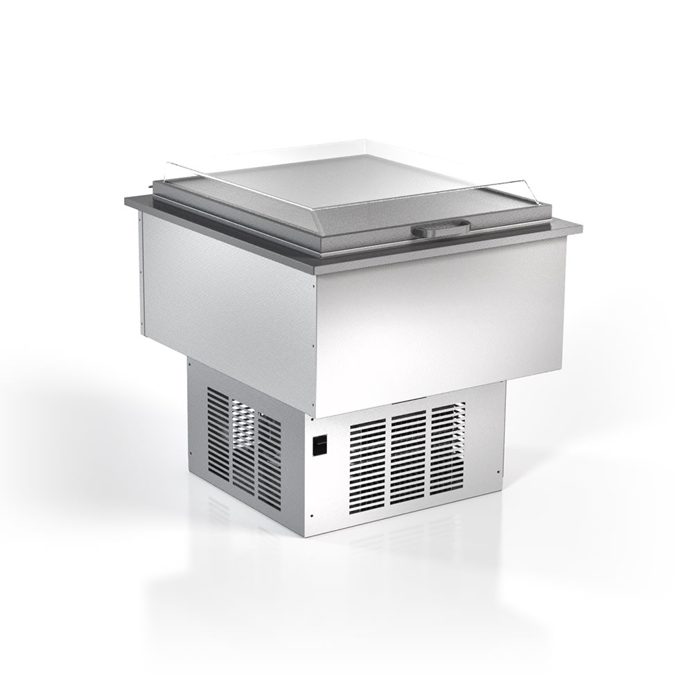 Silver King SKFDI23-ELUS1 22 1/2" Drop In Ice Cream Dipping Cabinet w/ (2) Sections - Silver, 115v