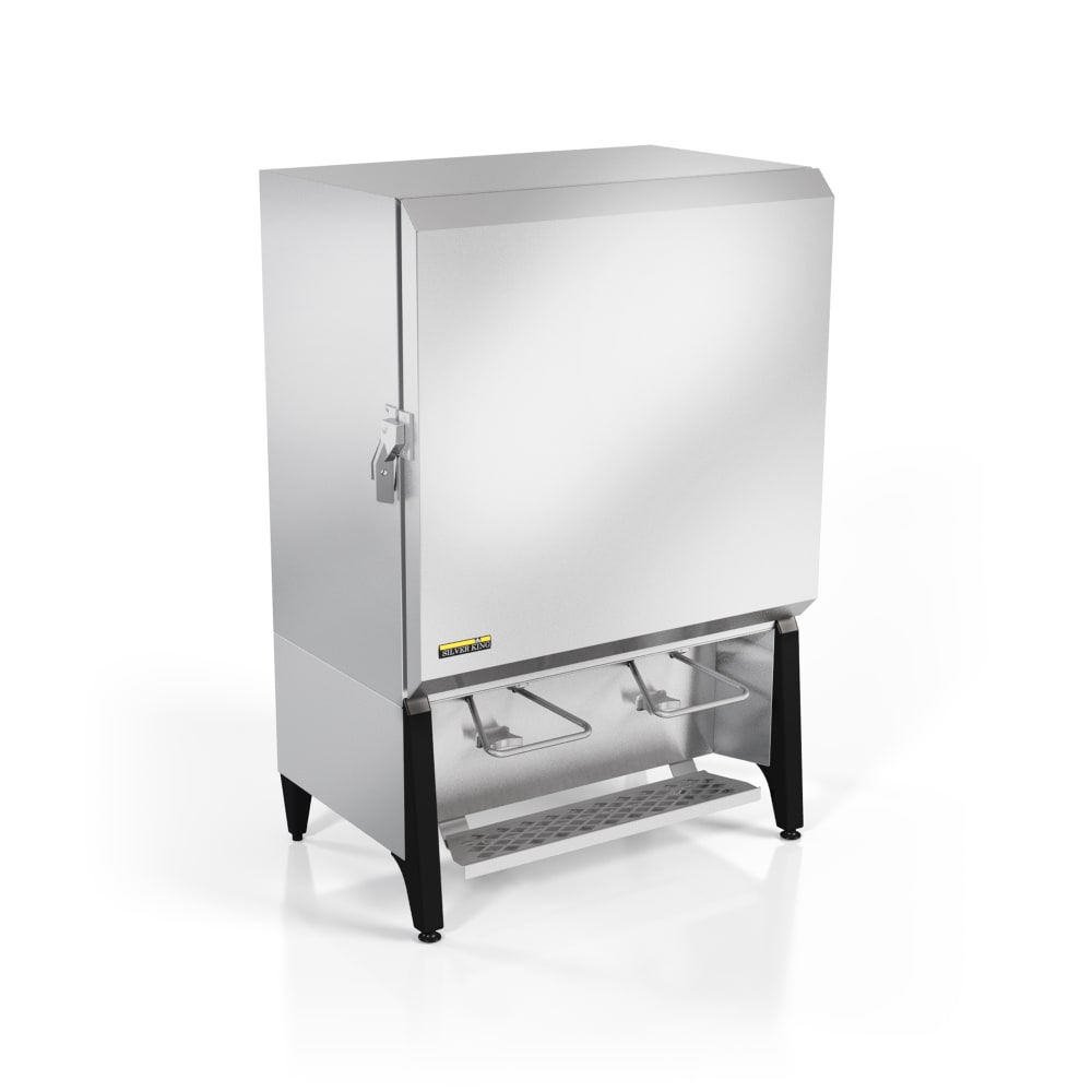 Silver King SKMAJ2-ESUS4 12 gal Refrigerated Milk Dispenser w/ (2) Valves - Stainless, 115v