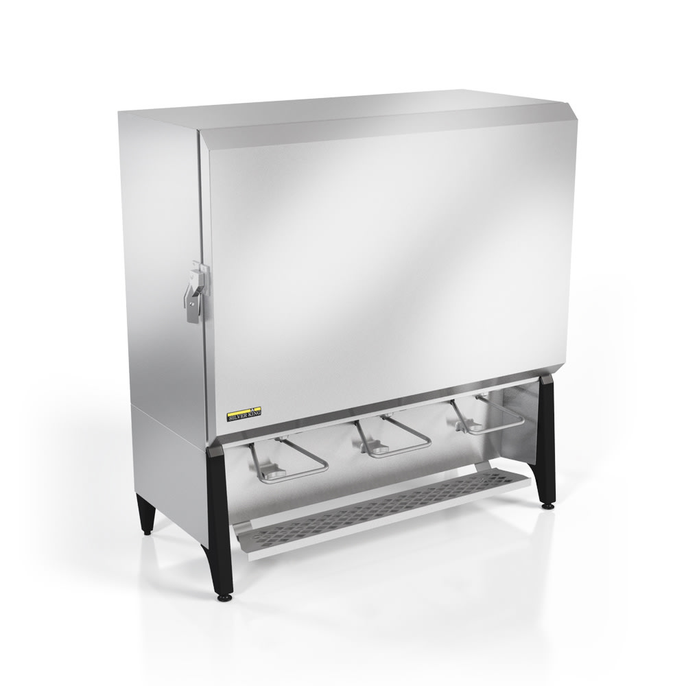 Silver King SKMAJ3-ESUS4 18 gal Refrigerated Milk Dispenser w/ (3) Valves - Stainless, 115v