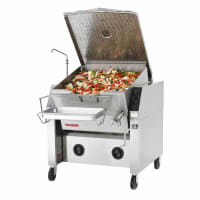 AccuTemp ALTGSE-30 30 gal. Tilt Skillet - Open Leg Base, Peened Interior, Natural Gas thumbnail 3