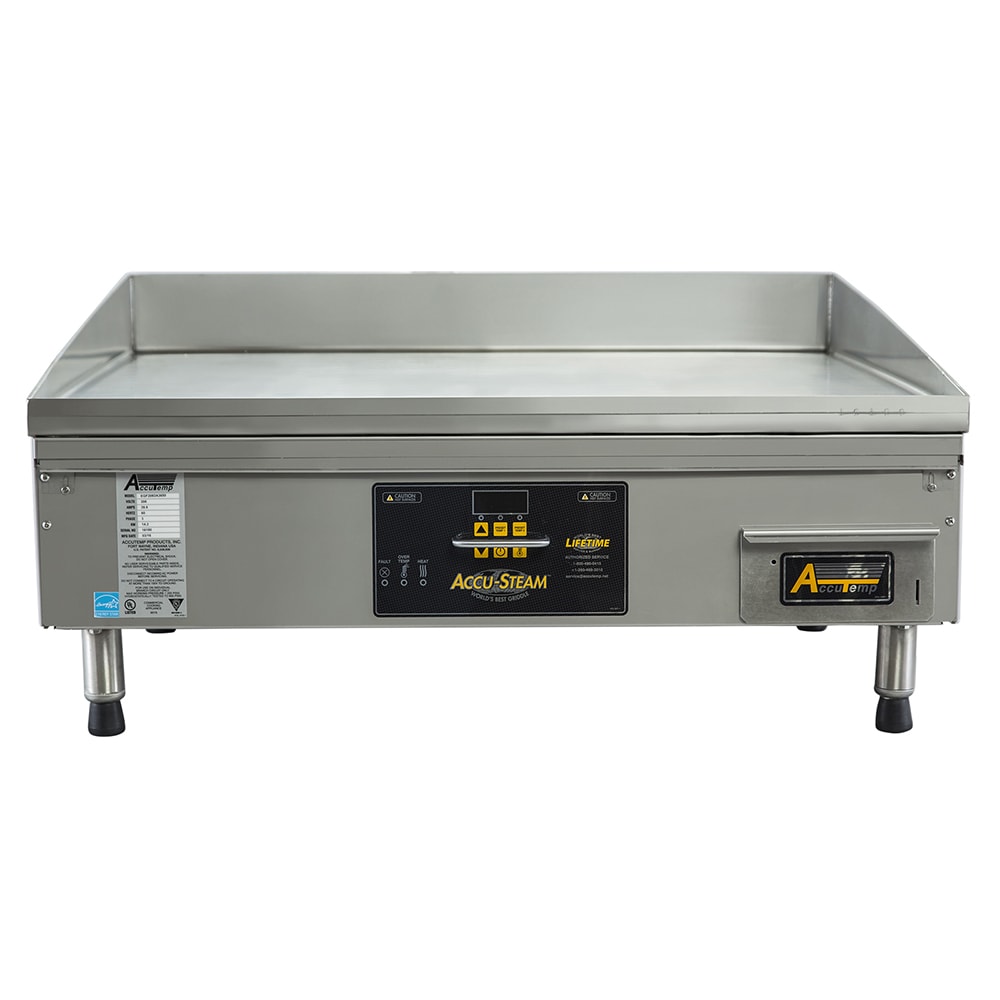 AccuTemp EGF2083B3650-T1 36" Accu-Steam™ Electric Griddle w/ Thermostatic Controls - 208v/3ph