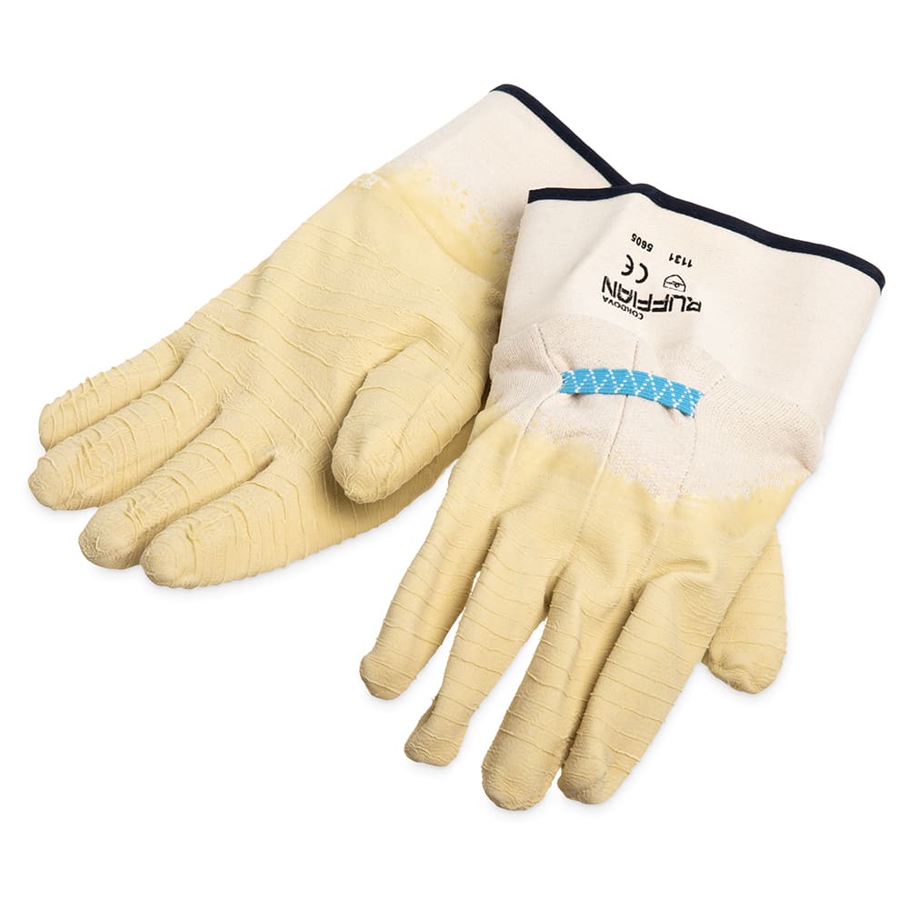 San Jamar 1000 Oyster Shucking Glove, Natural Rubber, Wet Dry Grip, One Size