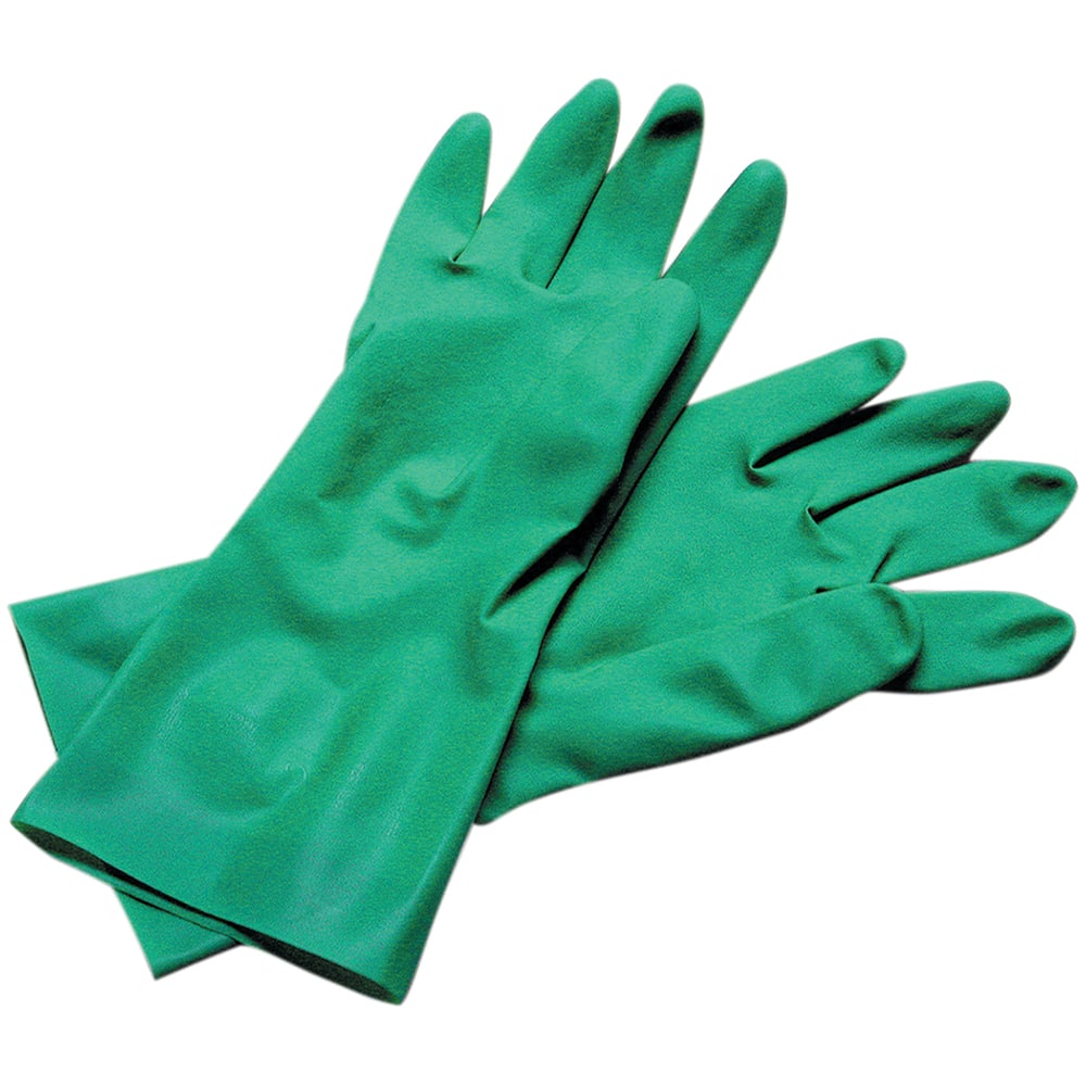 San Jamar 13NU-L Lined Nitrile Dishwashing Glove, Large, Embossed Grip, Green