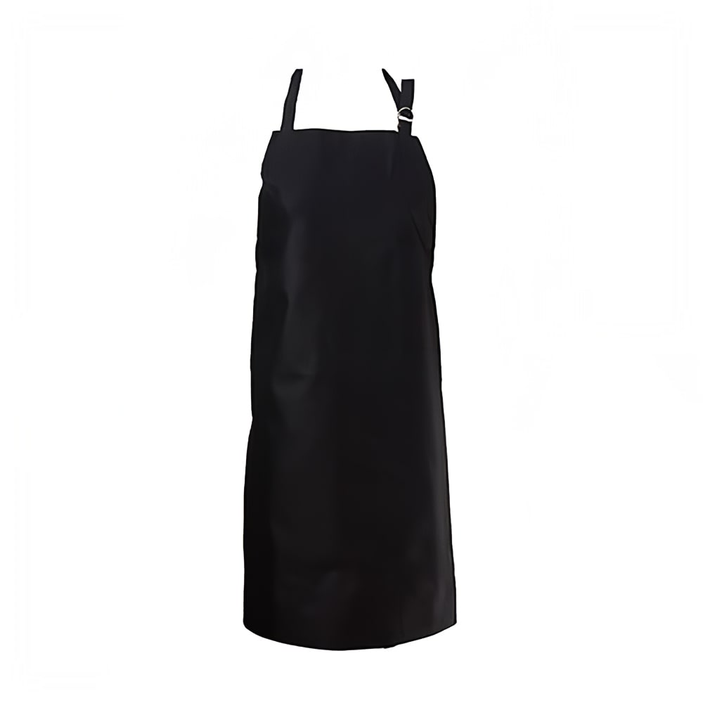Chef Revival Waterproof Bib Apron, Vinyl Backing, Fire Retardant, 27x 33", Black (601MAJ-BK)