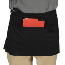 Chef Revival Waist Apron, Twill Blend, 12" x 24", 3 Pocket, Black (605WAFH-BK) thumbnail 2