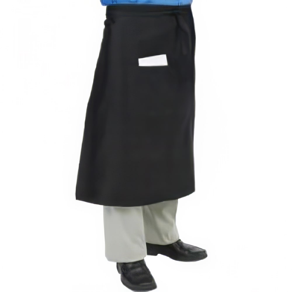 Chef Revival Bistro Apron, Heavyweight 50/50 Twill, 28"  x 34", Black (607BA2-BK)