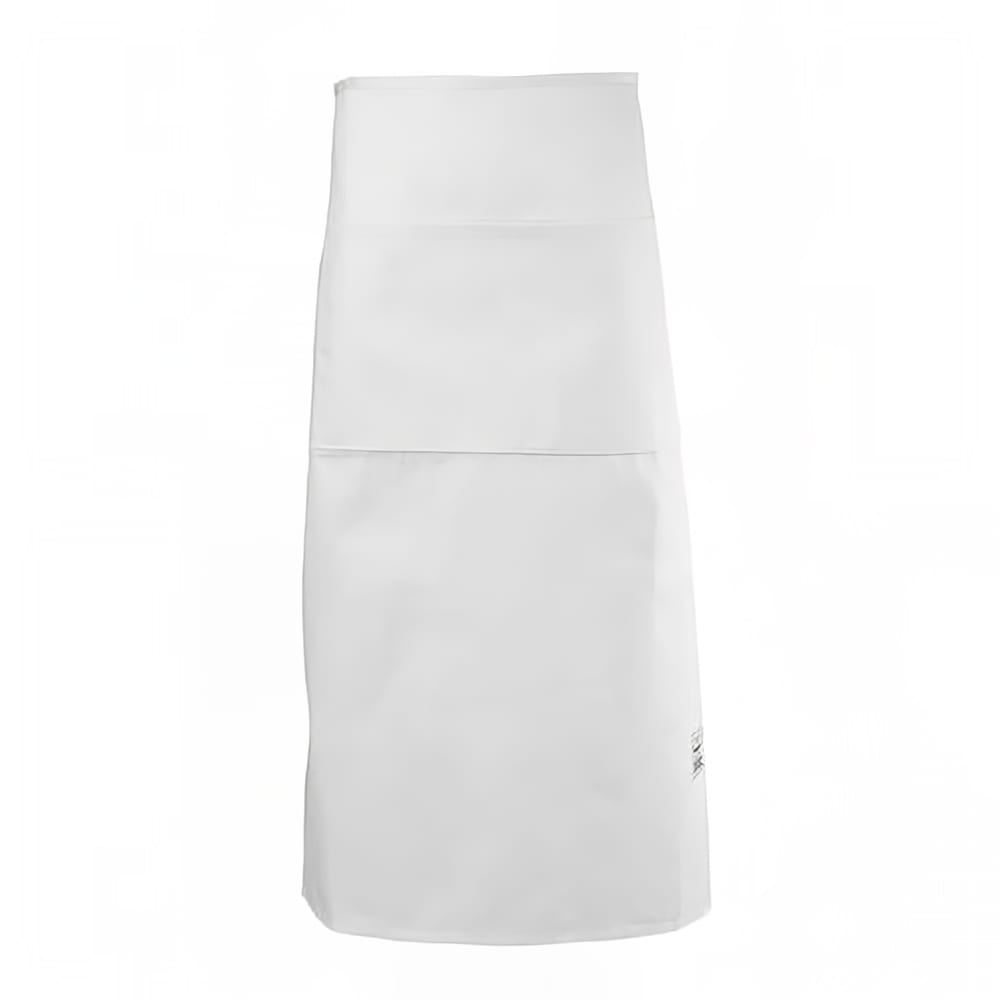 Chef Revival Bistro Apron, Heavyweight 50/50 Twill, 28"  x 34", White (607BA2-WH)
