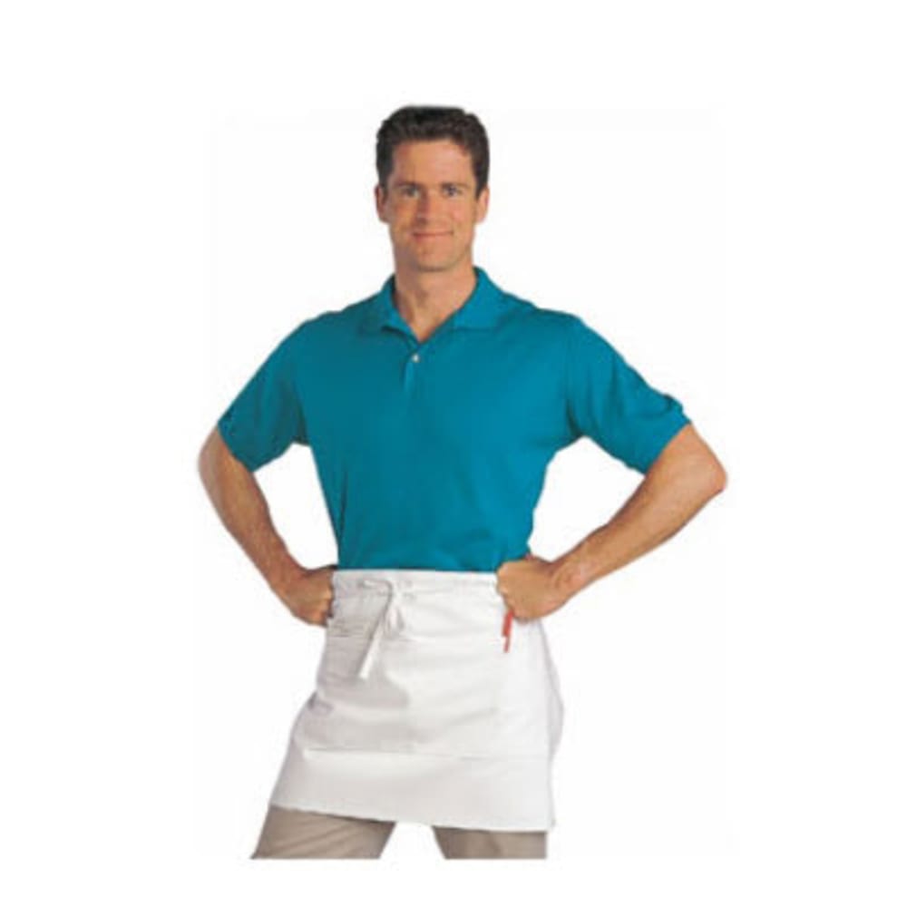 Chef Revival 1/2 Size Bistro Apron, Heavyweight 50/50 Twill, 28"  x 19", White (607HBA2-WH)