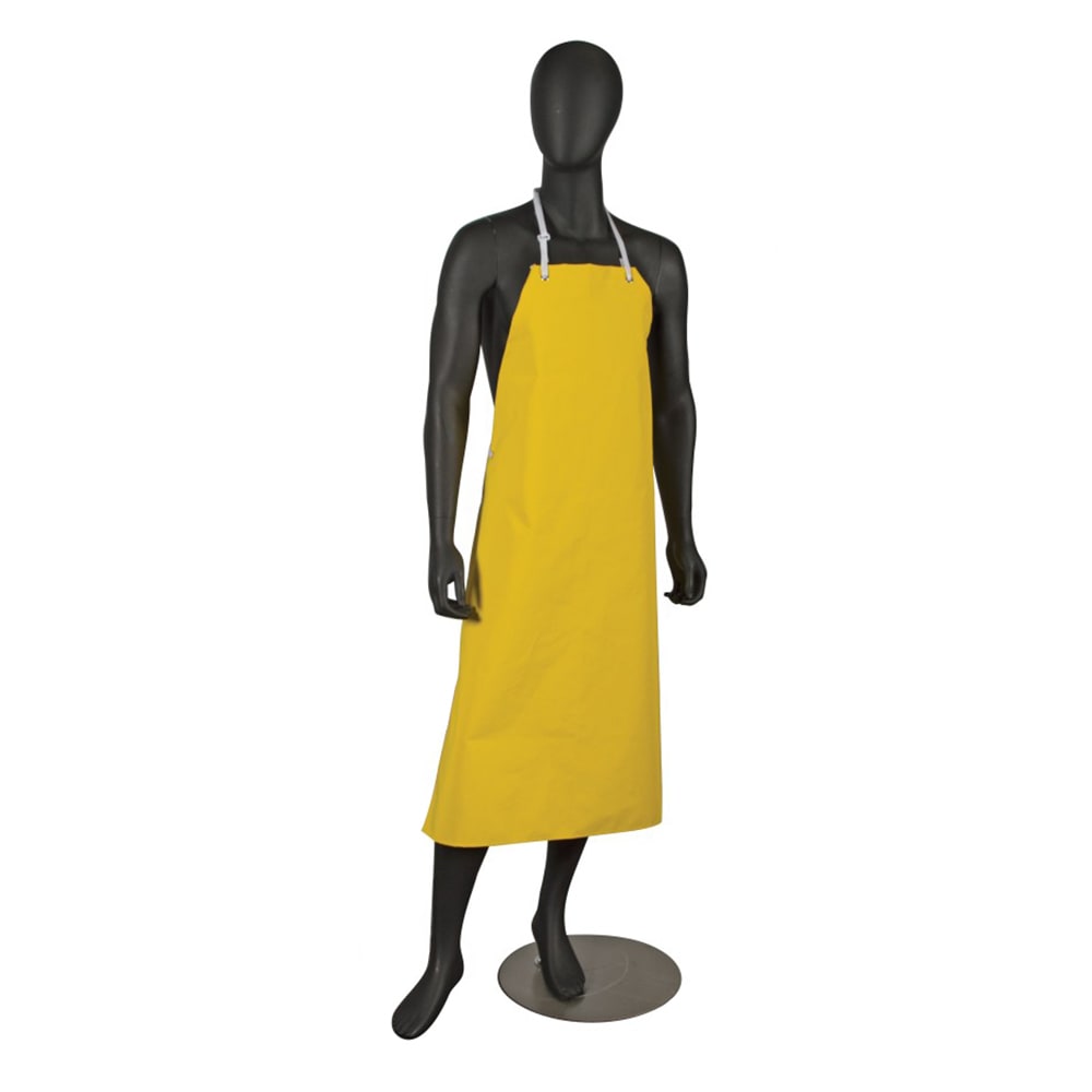 San Jamar 615NBA-Y Neoprene Bib Apron, 29" x 43", Heat / Fire / Cut Resistant, Yellow