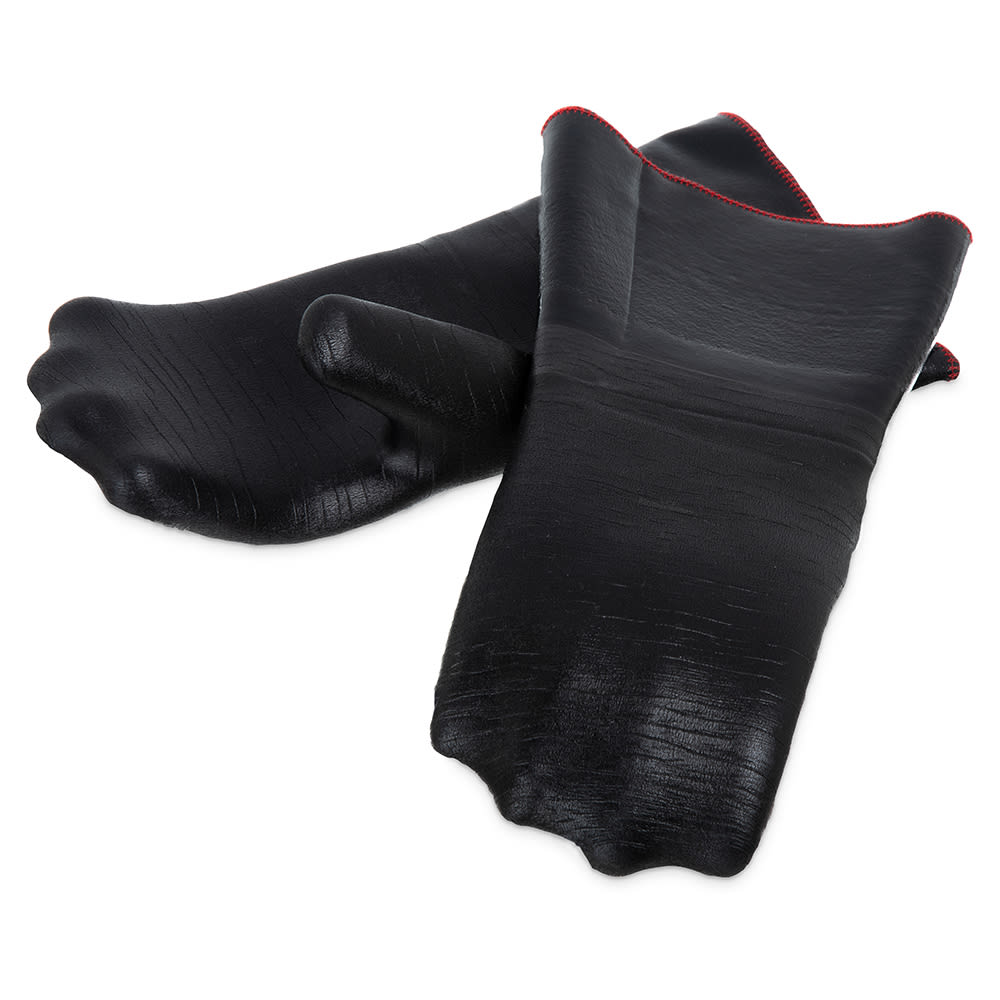 San Jamar 6786RMT-XL 17" Conventional Fryer Oven Mitt - Neoprene, Black