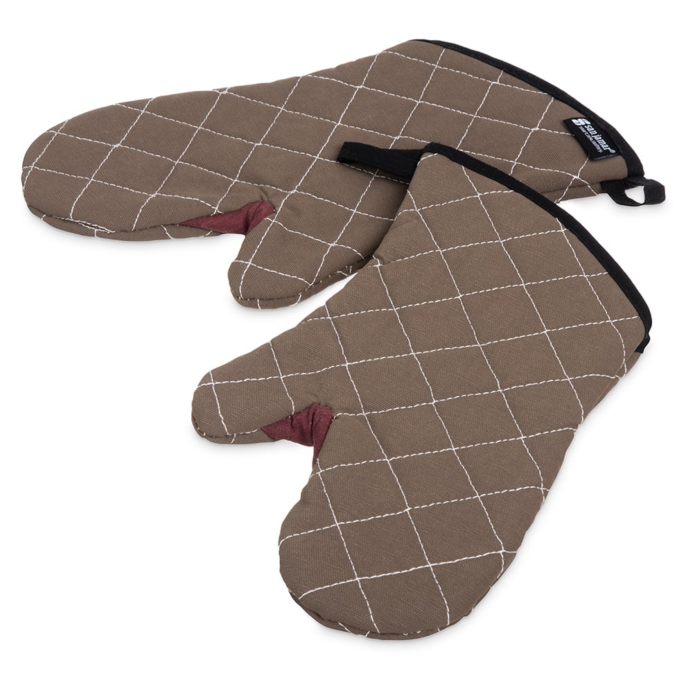 San Jamar 800FG13 13" Conventional Oven Mitt - BestGuard®, Tan