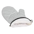 San Jamar 801SG13 13" Conventional Oven/Freezer Mitt - Silicone, Silver thumbnail 3