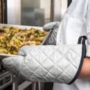 San Jamar 801SG13 13" Conventional Oven/Freezer Mitt - Silicone, Silver thumbnail 6