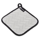 San Jamar 802SPH Pot Holder, 7 x 7", Protects to 250 degrees w/Intermittent Use, Silver thumbnail 2