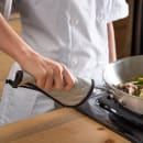 San Jamar 802SPH Pot Holder, 7 x 7", Protects to 250 degrees w/Intermittent Use, Silver thumbnail 6