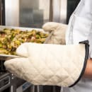 San Jamar 813TM 13" Conventional Oven Mitt - Terry, Natural thumbnail 5