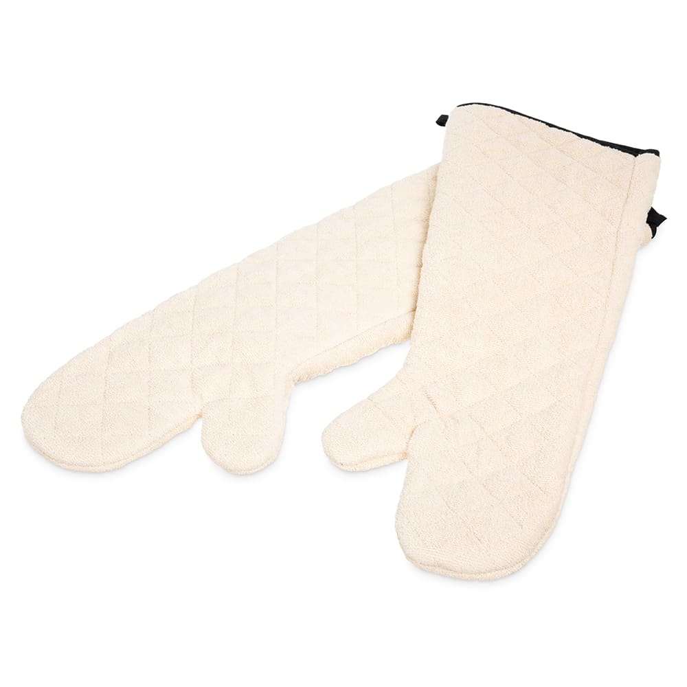 San Jamar 824TM 24" Conventional Oven Mitt - Terry, Natural