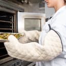San Jamar 824TM 24" Conventional Oven Mitt - Terry, Natural thumbnail 5