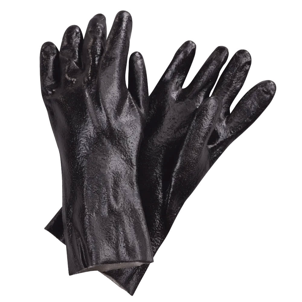 San Jamar 887 Dishwashing Gloves, PVC,18", One Size, Rough Grip