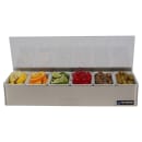 San Jamar B4186L (6) Compartment Bar Garnish Tray - Flat Hinged Lid thumbnail 5