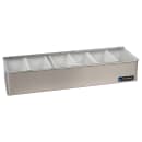 San Jamar B4186L (6) Compartment Bar Garnish Tray - Flat Hinged Lid thumbnail 6