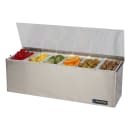San Jamar B6186L (6) Compartment Bar Garnish Tray - Flat Hinged Lid thumbnail 2