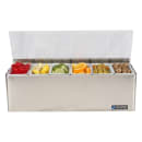 San Jamar B6186L (6) Compartment Bar Garnish Tray - Flat Hinged Lid thumbnail 4