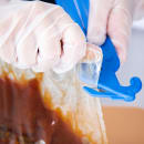 San Jamar BB100 7 1/2" Bag Boa™ Cutter & Squeegee - Plastic, Blue thumbnail 6