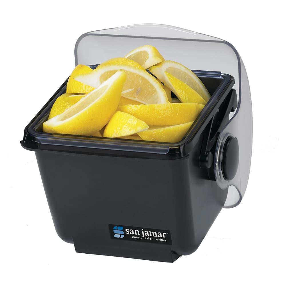 San Jamar BD2002 (1) Compartment Bar Garnish Tray - Domed Lid