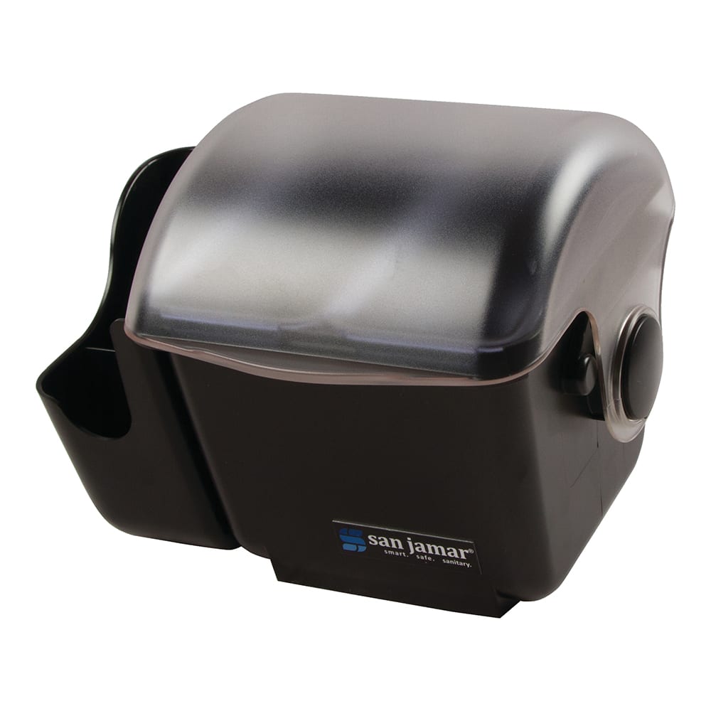 San Jamar BD2003 (2) Compartment Bar Garnish Tray - Domed Lid