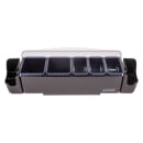 San Jamar BD4023S (5) Compartment Bar Garnish Tray - Domed Lid thumbnail 5