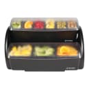 San Jamar BDS4266 (9) Compartment Bar Garnish Tray - Domed Lid thumbnail 6