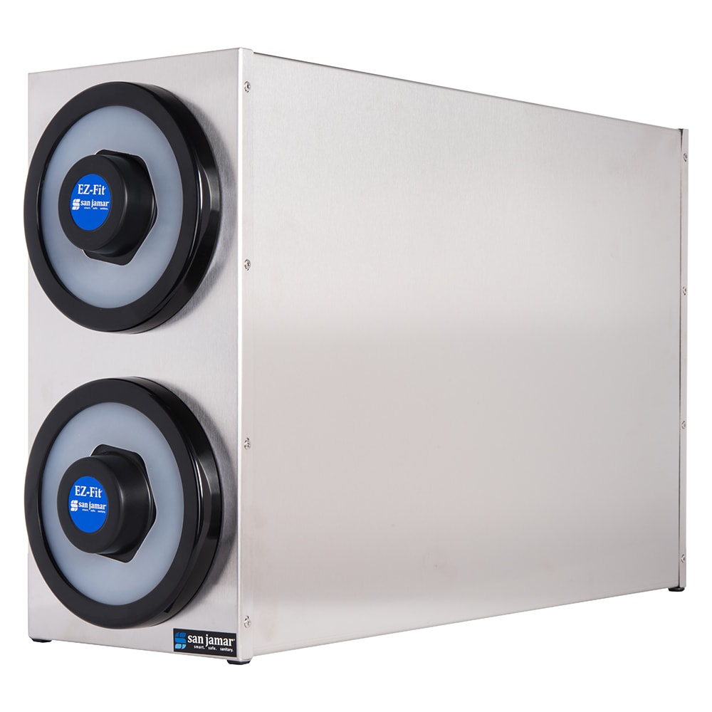 San Jamar C2802 Cup Dispenser, Cabinet, (2) Compartment, All Cup Types