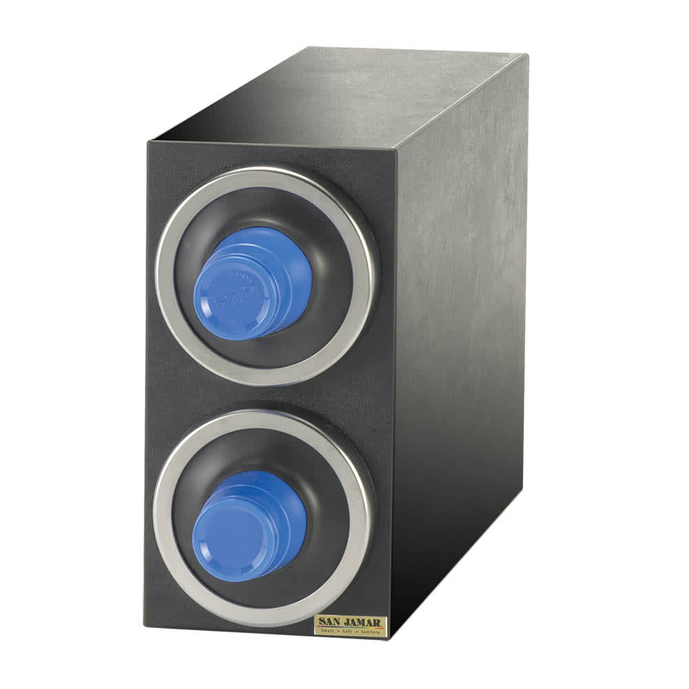 San Jamar C2902 Cup Dispenser, Cabinet, (2) Compartment, All Cup Types