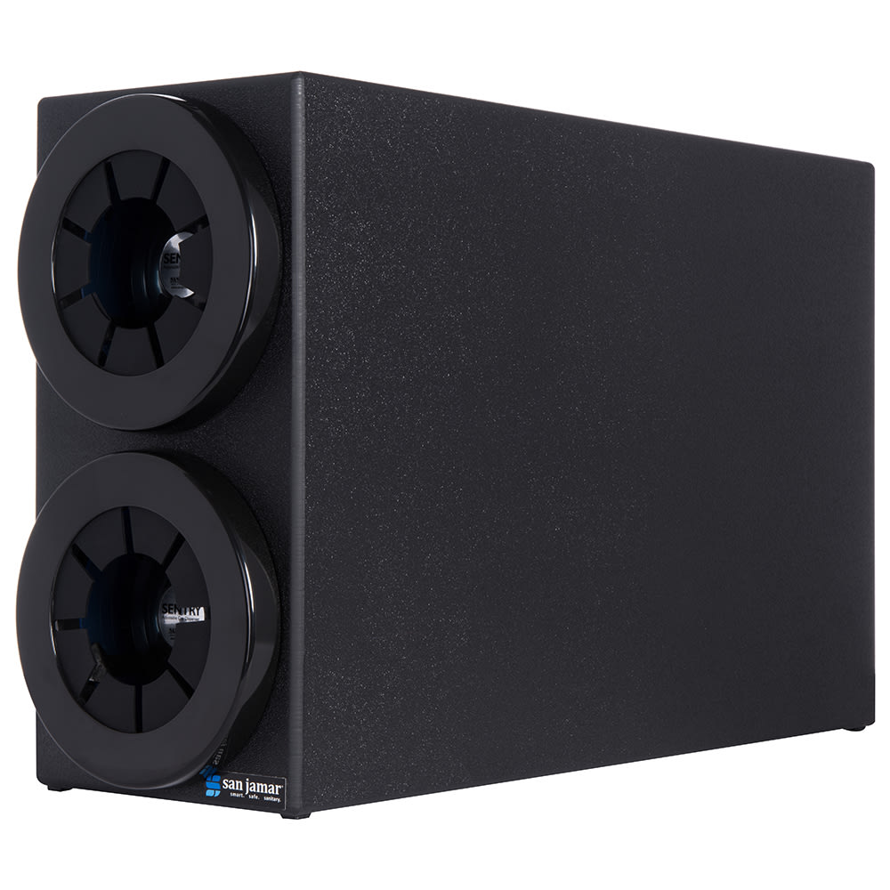 San Jamar C2952BK Cup Dispenser, Cabinet, (2) Compartment, All Cup Types