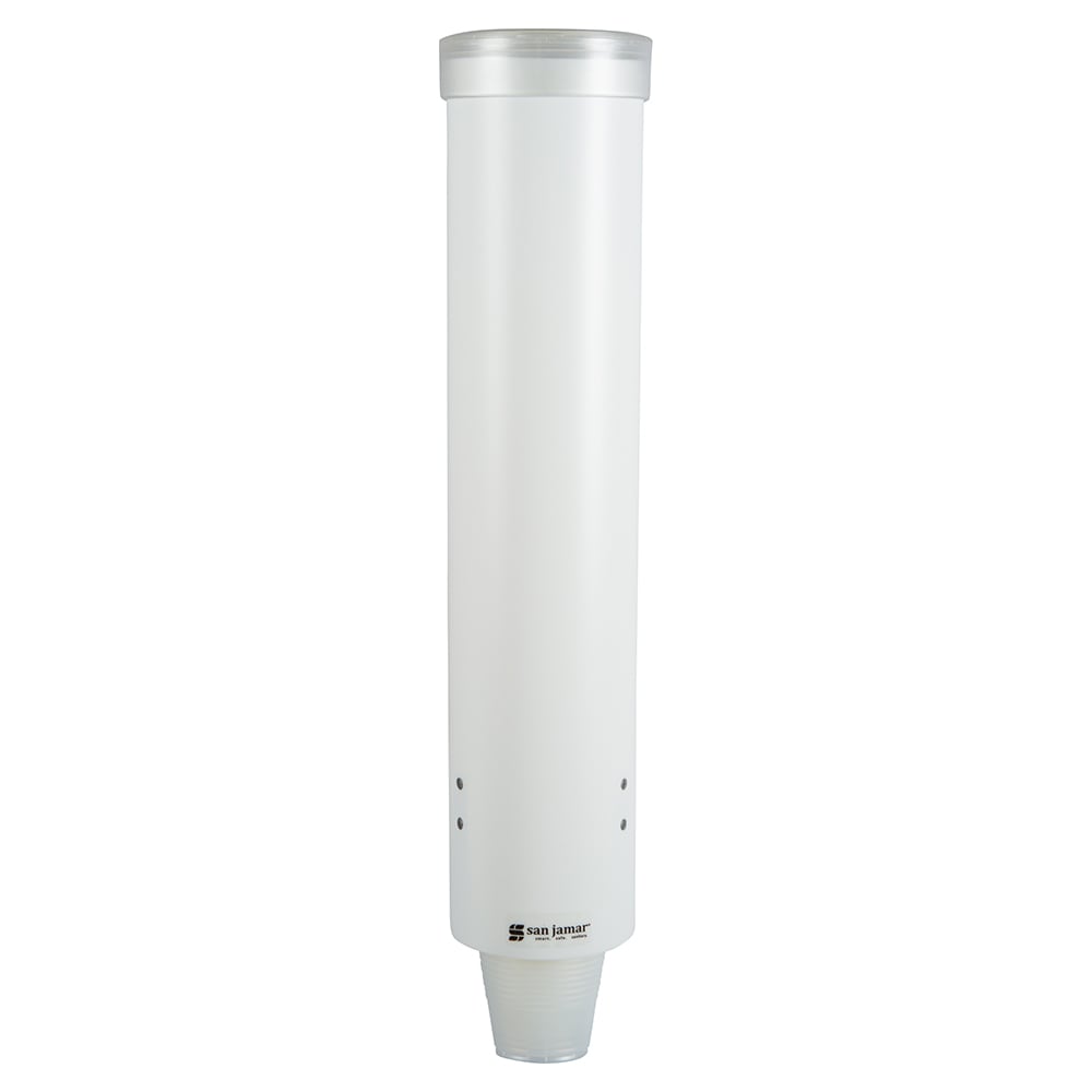 San Jamar C3165WH Cup Dispenser, Surface Mount, Cone & Paper Cups