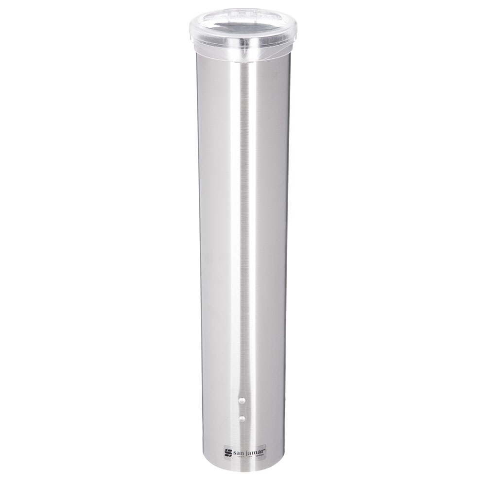 San Jamar C4150SS Cup Dispenser, Surface Mount, Cone & Paper Cups