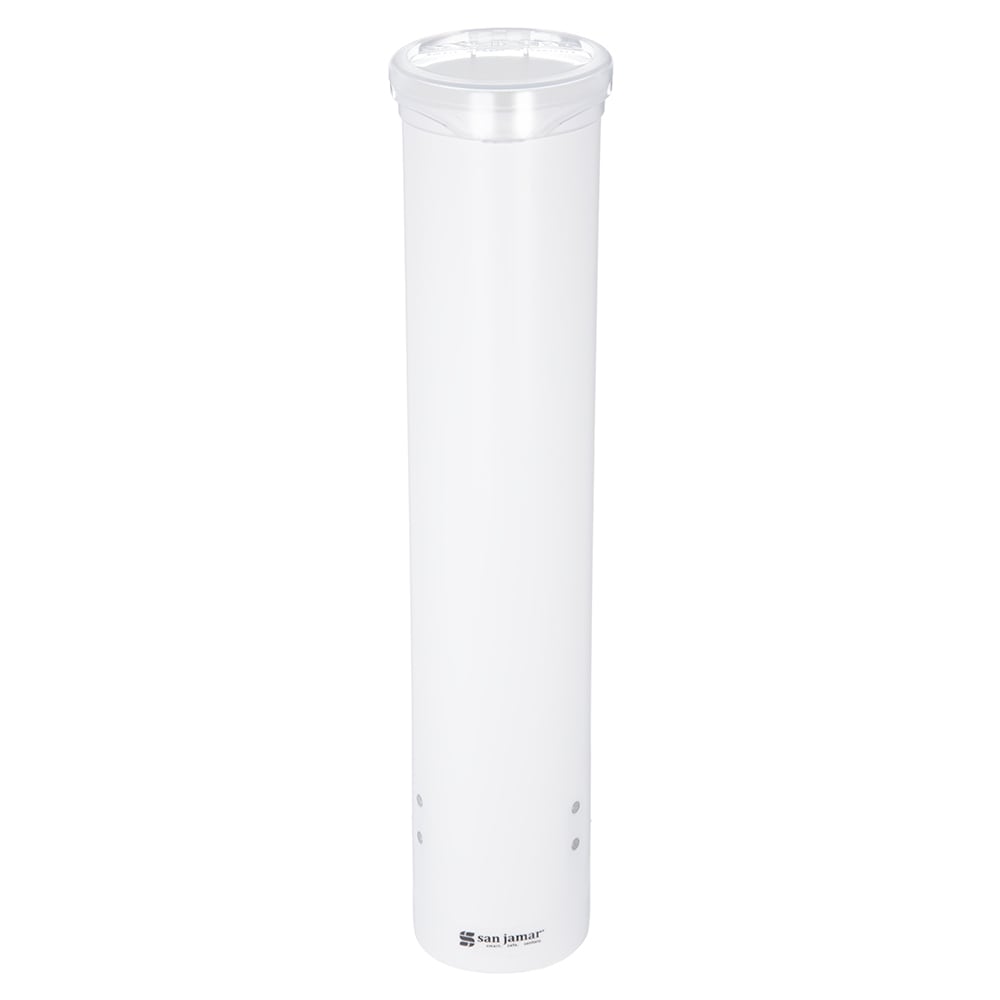 San Jamar C4160WH Cup Dispenser, Surface Mount, Cone & Paper Cups